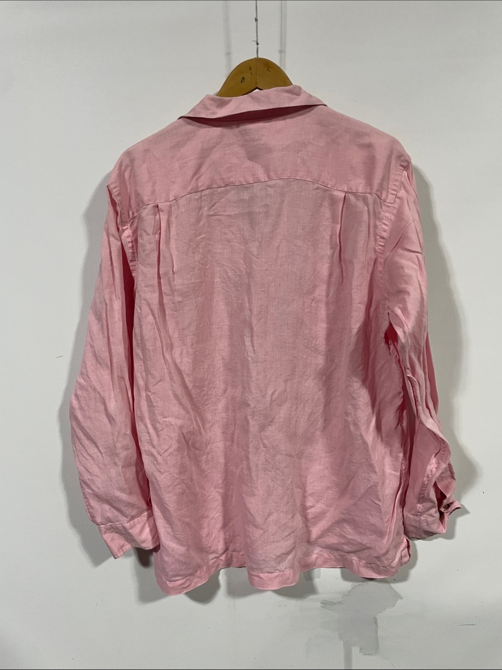 Paul Fredrick Pink Casual Button-Down linen Shirt - Picture 3 of 3